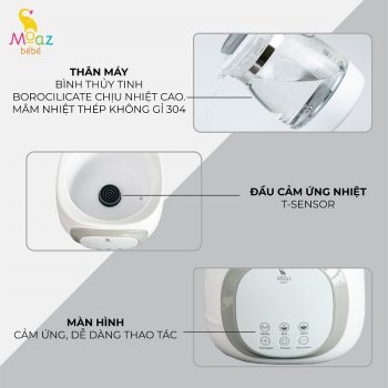 Product structure of Moaz Bebe Smart Electric Kettle MB-012